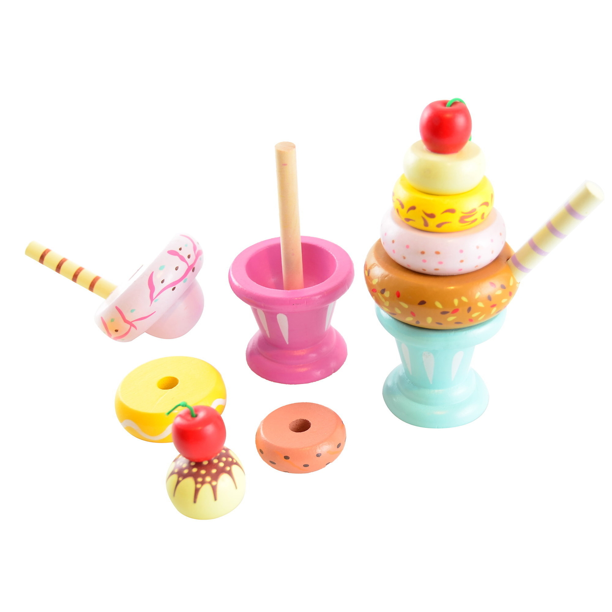 Wooden toy ice cream