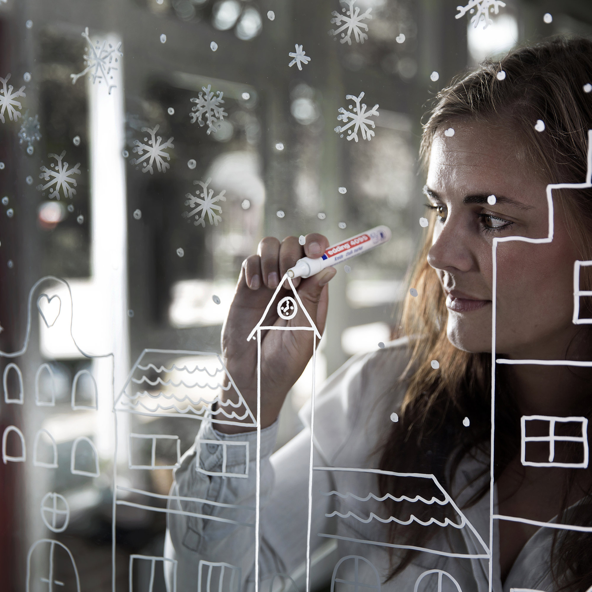 Edding 4095 Chalk marker vit Panduro