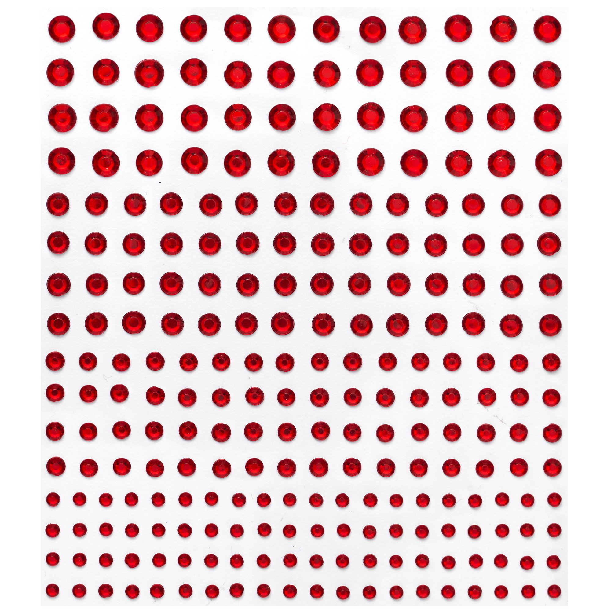 Rhinestone stickers röd – totalt 496 röda pärlstickers. Ø3, 4, 5, 6 mm ...