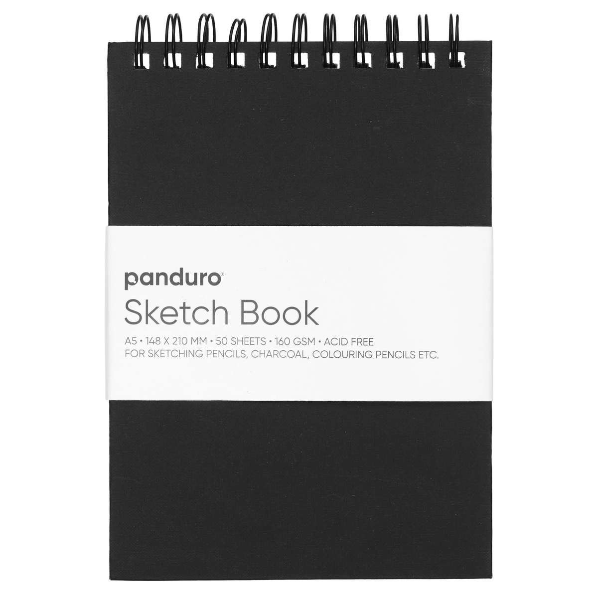 Panduro Sketch spiralbundet skisseblokk A5, liggende, 50 ark, 160 g/m² ...