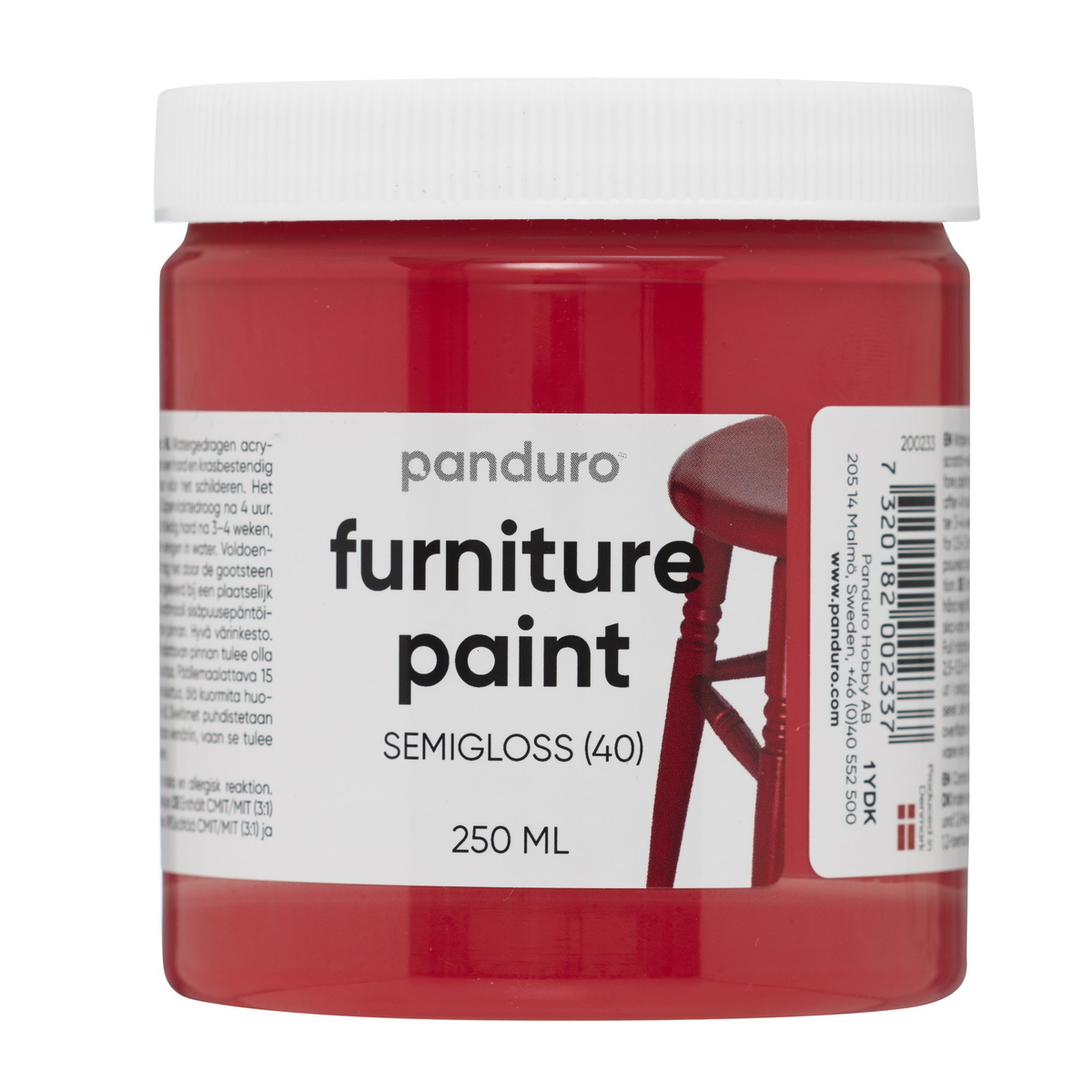 Panduro Furniture Paint möbelfärg, djupröd 250 ml | Panduro