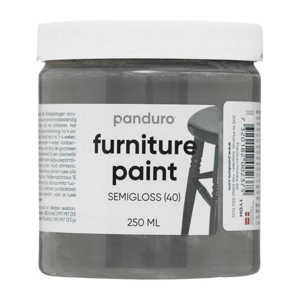 Panduro Furniture Paint -huonekalumaali, tummanharmaa, 250 ml | Panduro