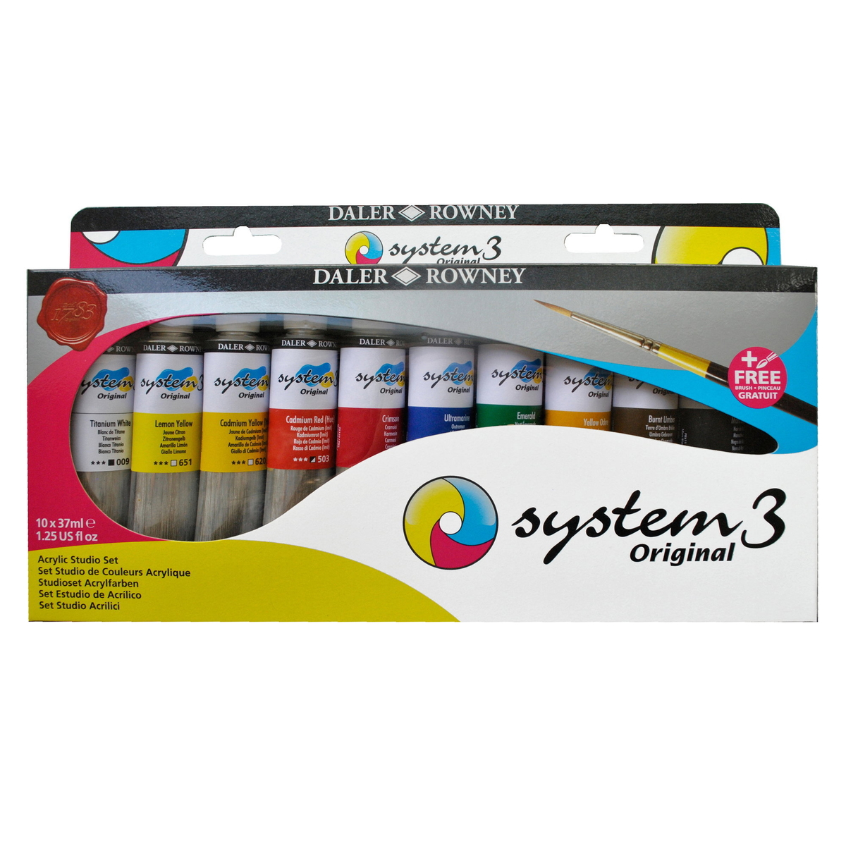 System3 Acrilico 500ml - Colore Ritratto Rosa, Prodotto Nel Regno Unito, Colore Adatto A Tele E Disegni