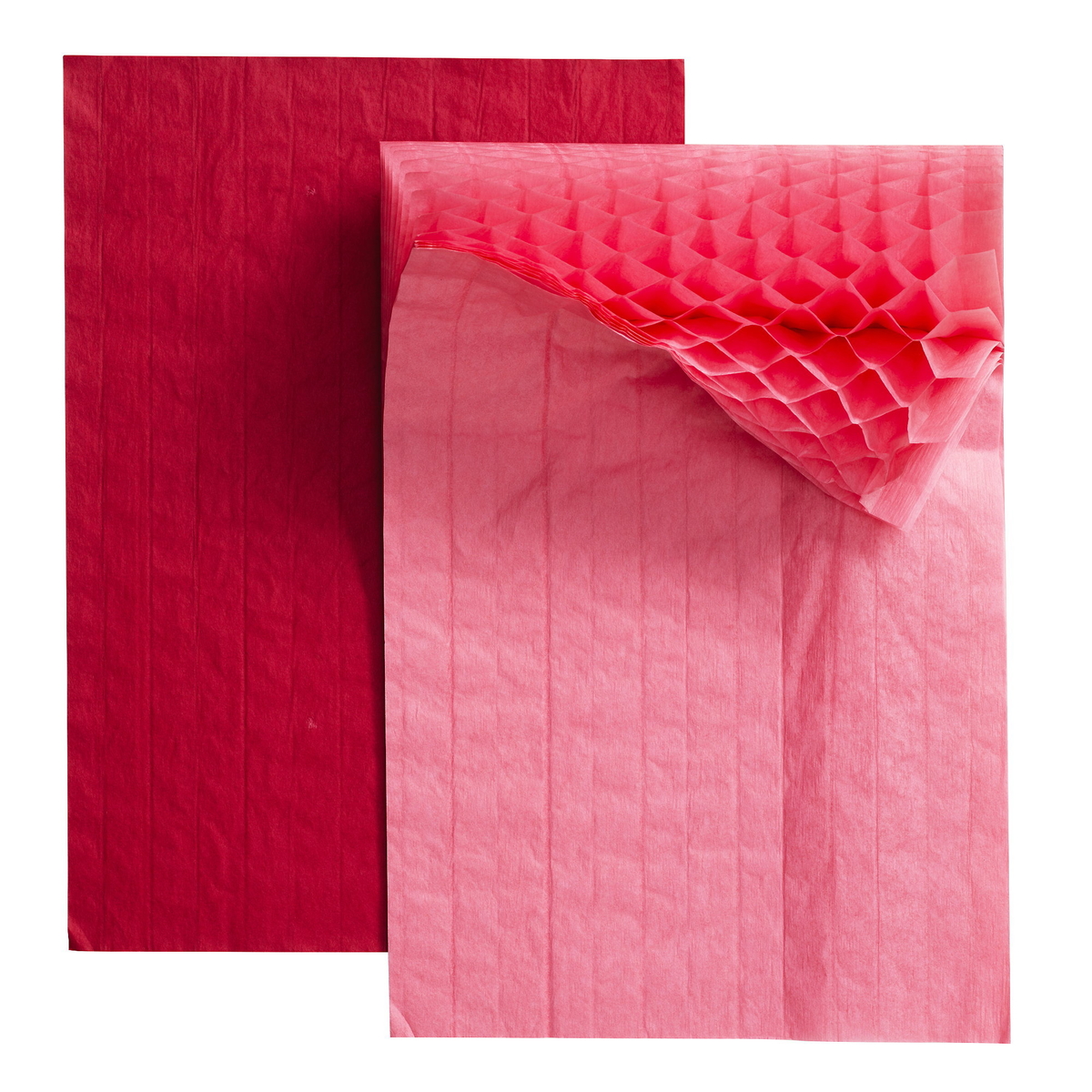 Dragspelspapper A4 (210x297 mm) 2-pack, röd & rosa | Panduro