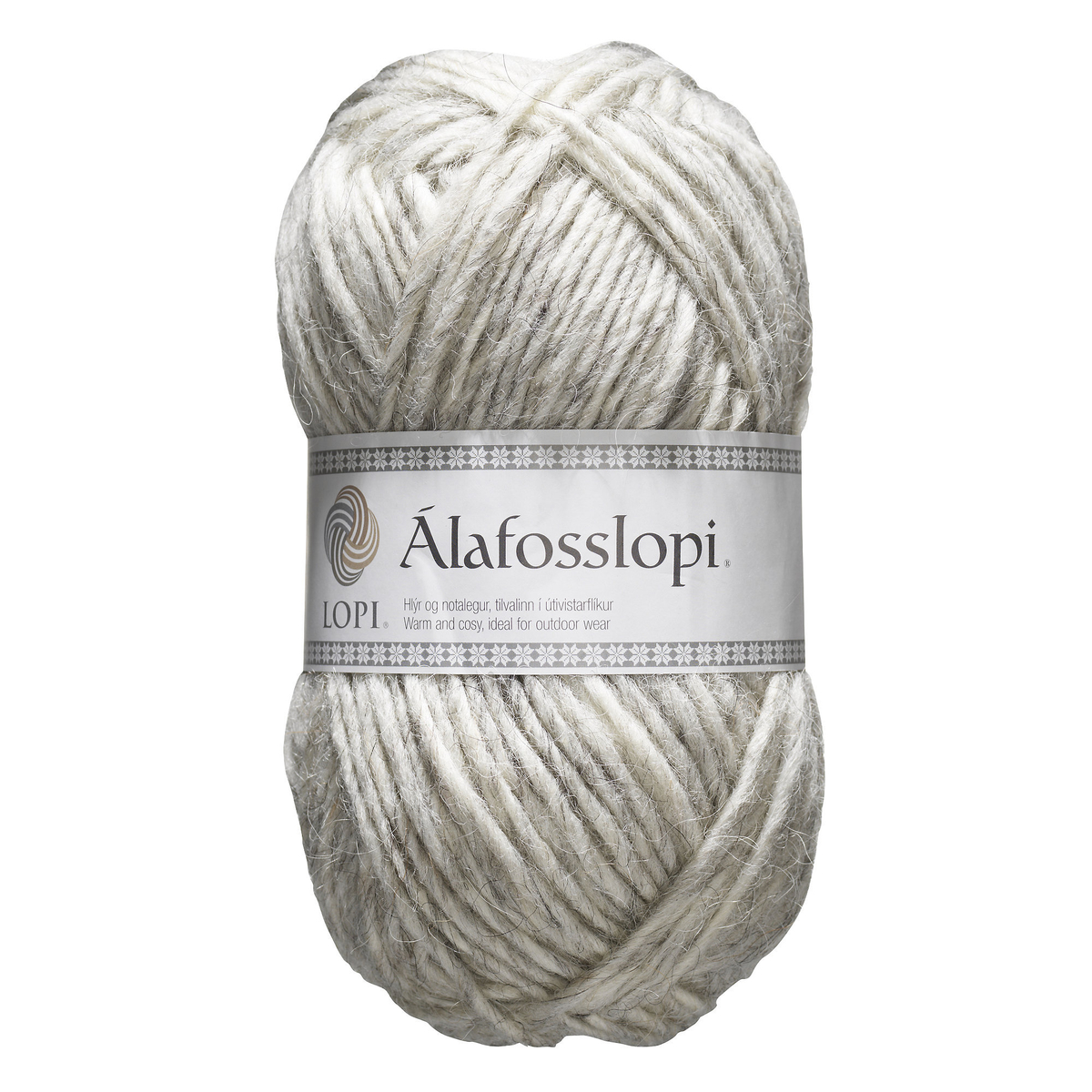 Garn Alafosslopi 100 g lysegrå – 0054 Light ash heather
