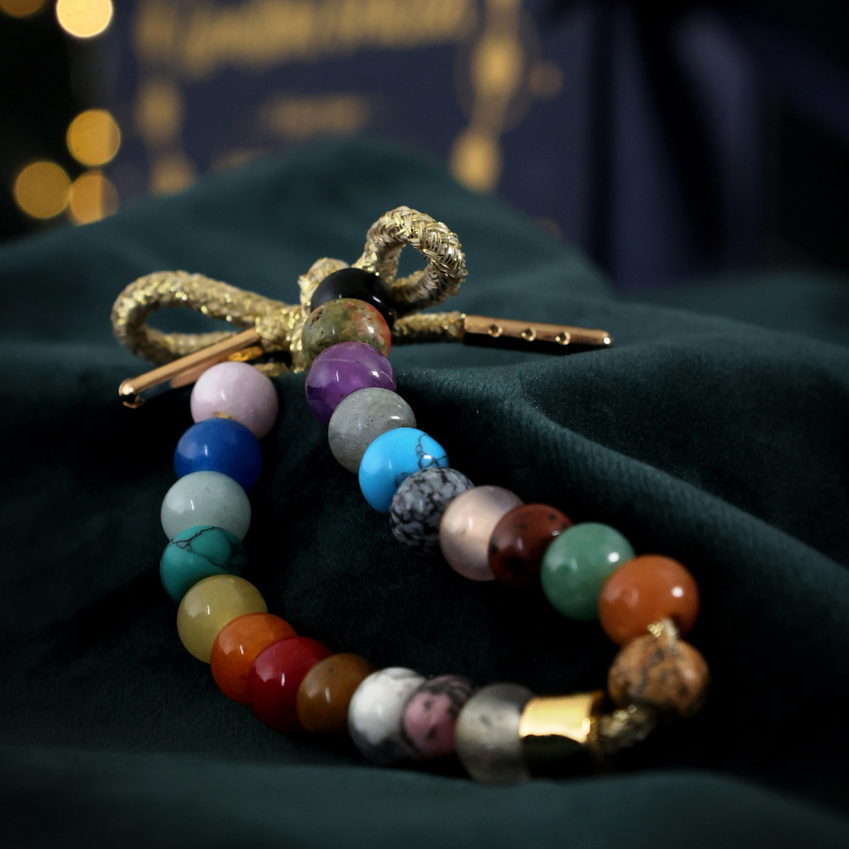 Adventskalender armband med halvädelstenar – 24 luckor med bling