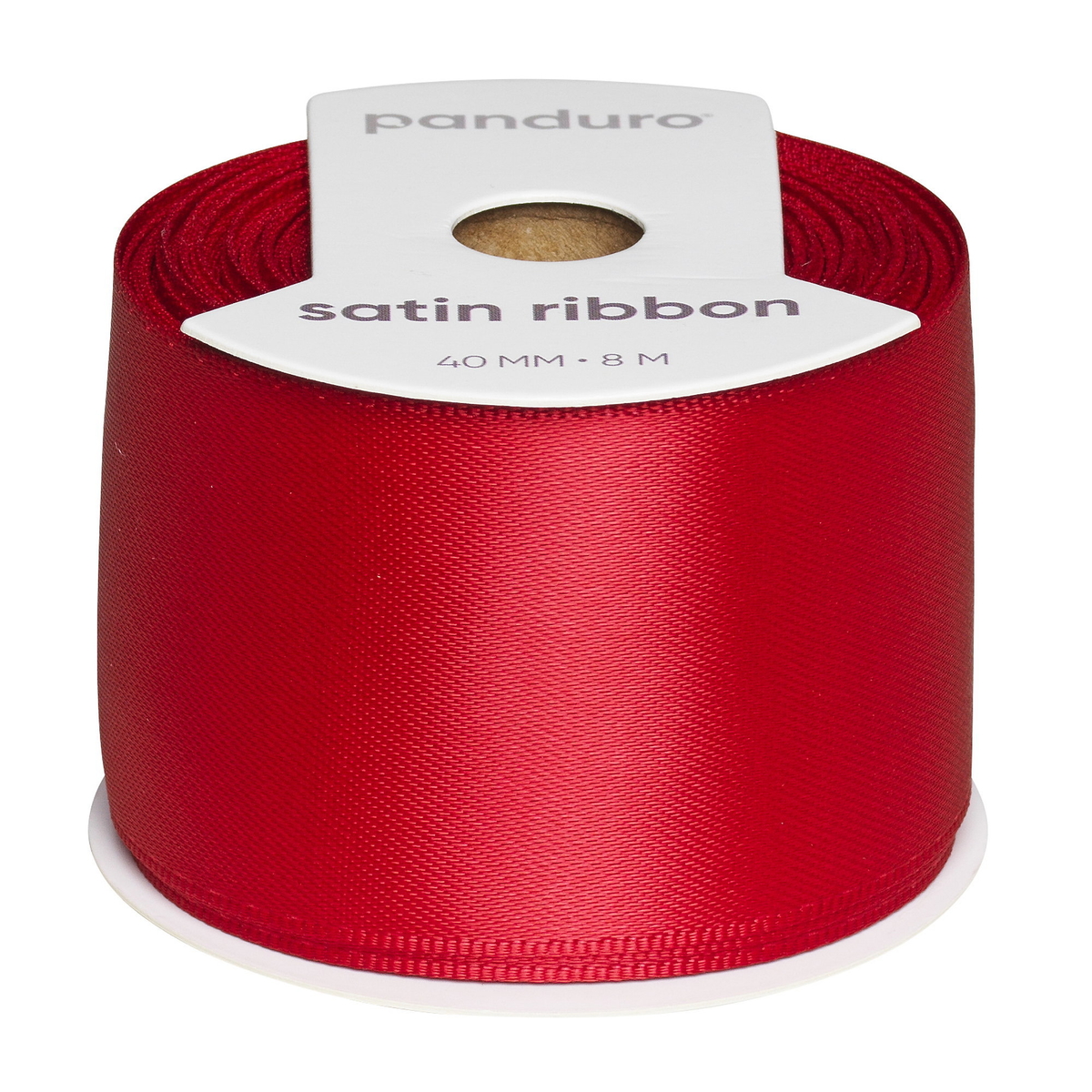 Rött satinband – 40 mm brett och 8 meter långt | Panduro