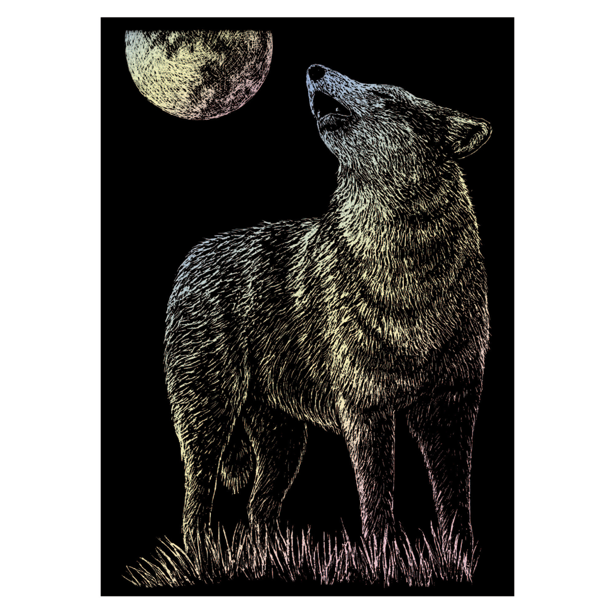 Engraving Art Wolf