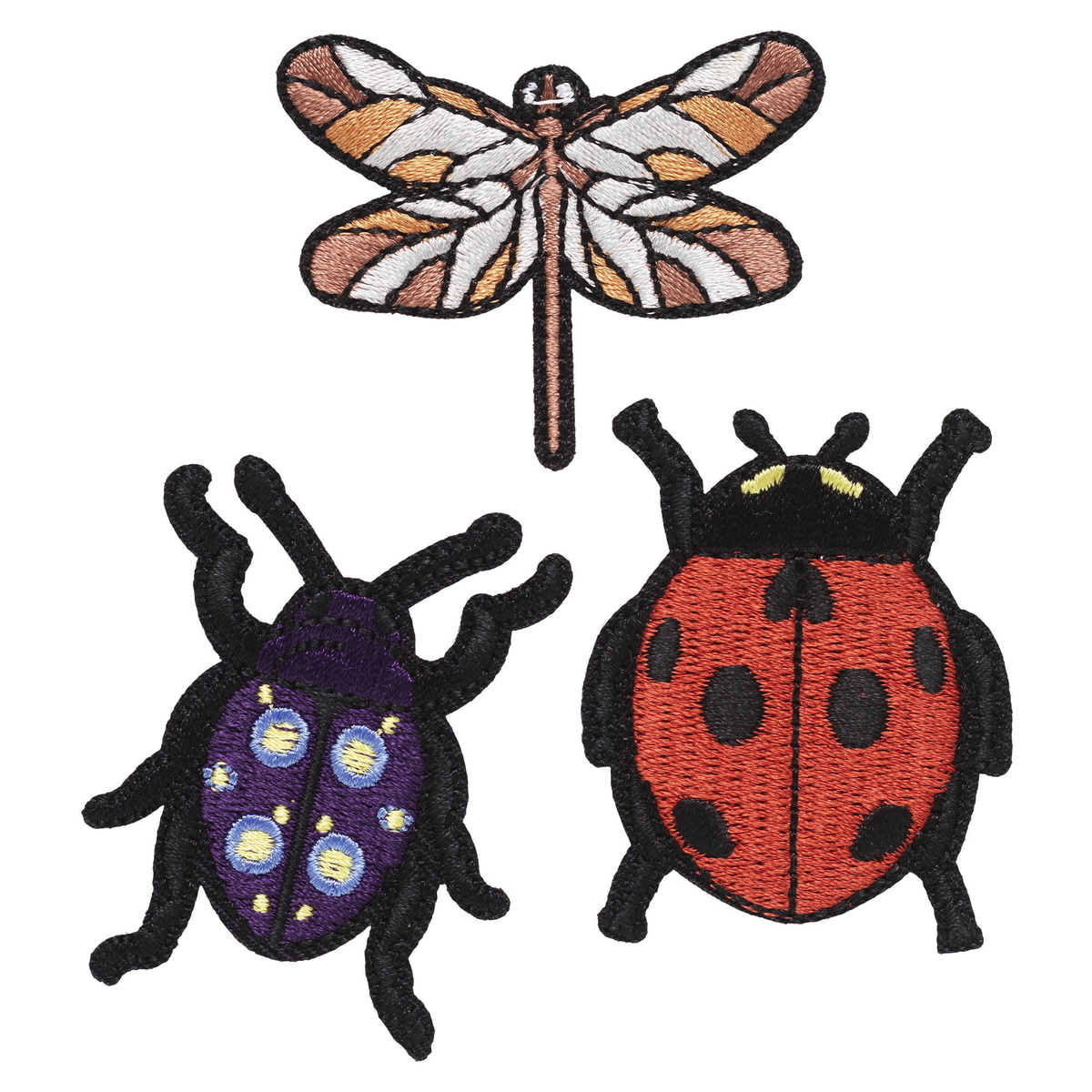Hama Insekter Iron-on tygmärke insekter 3 st. Längd 40–50 mm | Panduro