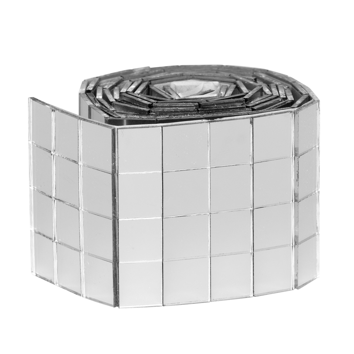 Spegelmosaik av silvrigt glas på rulle, självhäftande, 400 st. 10×10 mm ...