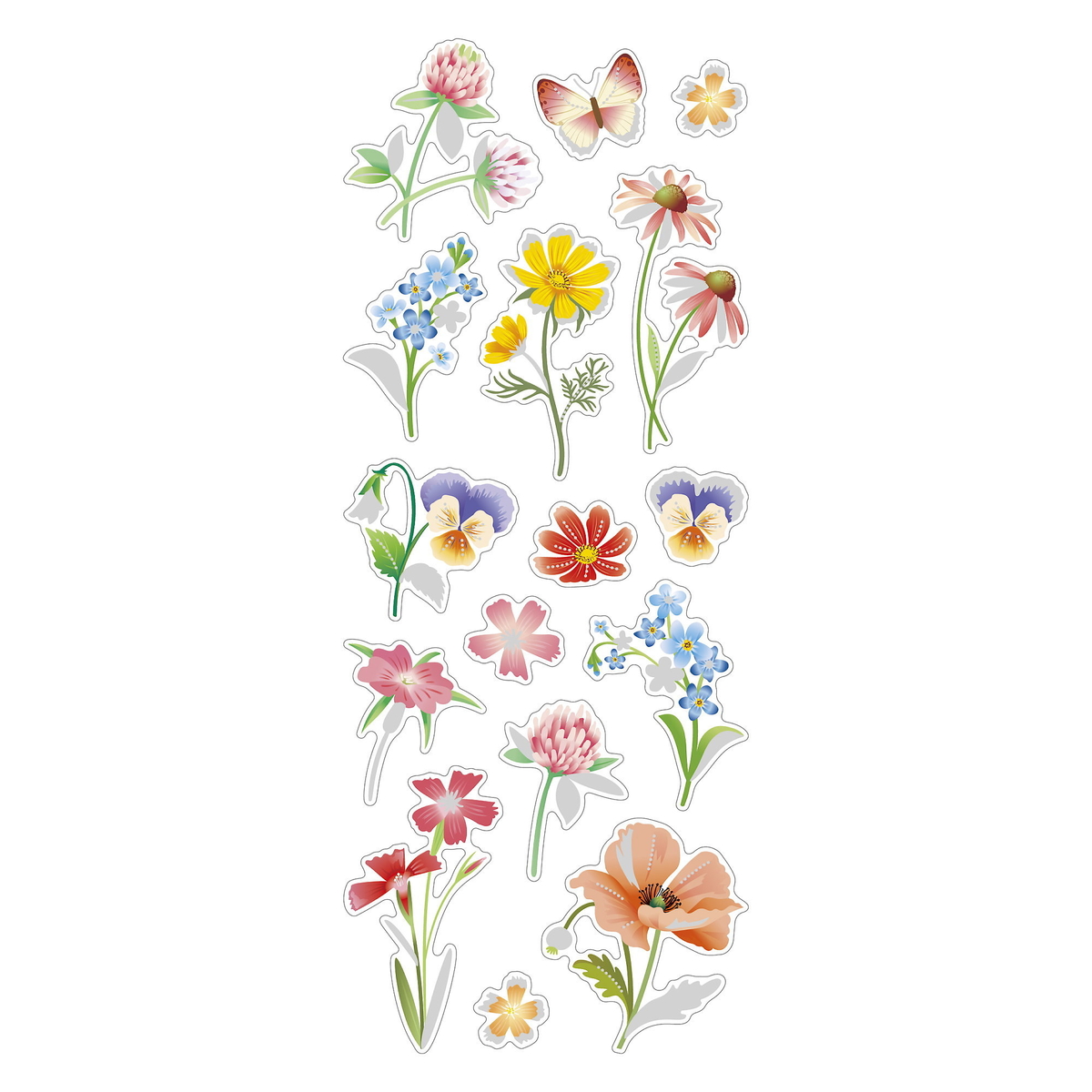 Stickers 10p blommor & natur | Panduro