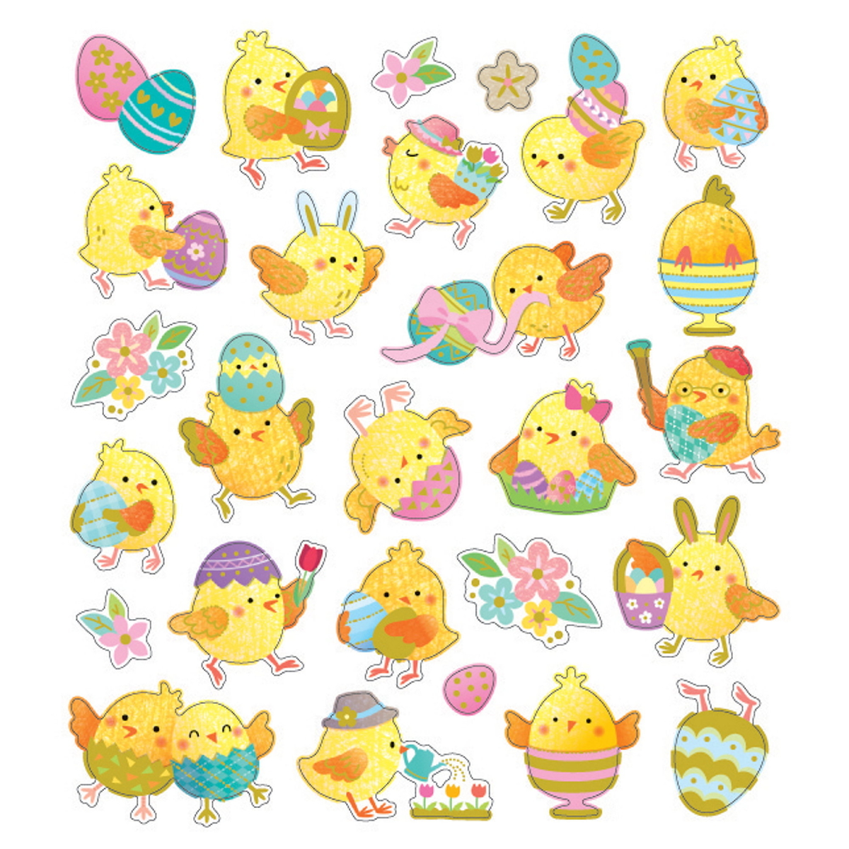 Stickers / klistremerker Happy Easter! 4 ark med morsomme dekorasjoner ...