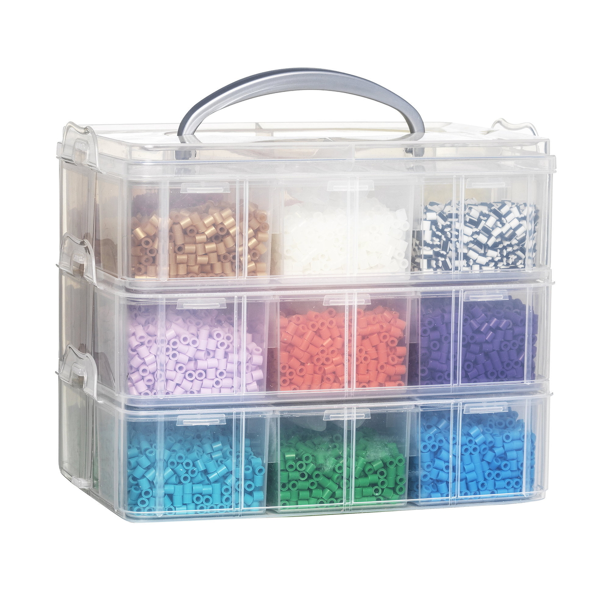Rørperler Midi 18 000 stk. perler med diameter 5 mm, 18 ulike morsomme ...