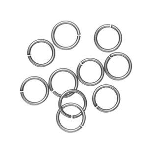 10 motringer / o-ringer av metall Ø7 mm – antikksølv