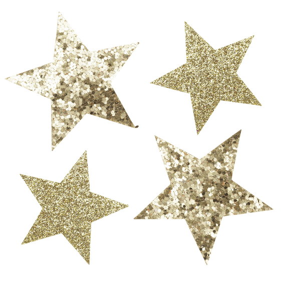 Stjerner med glitter 36st