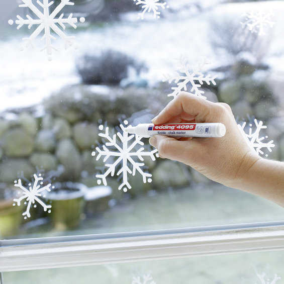 Edding 4095 Chalk marker vit Panduro