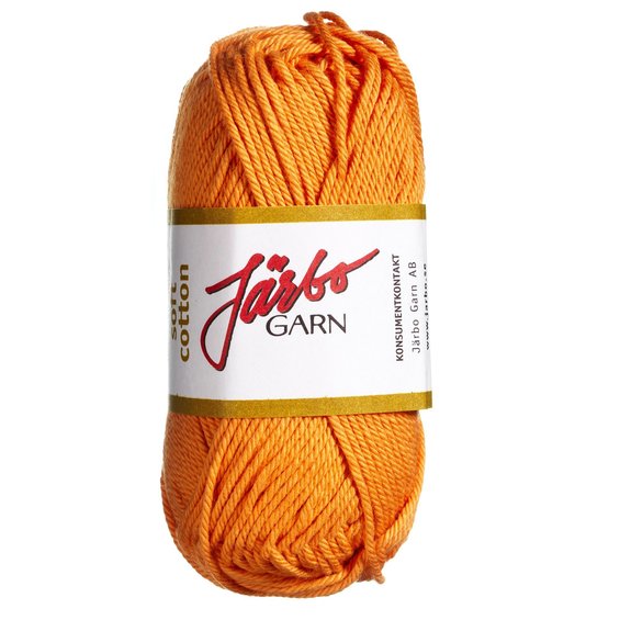koks ulæselig klæde Garn Järbo Soft Cotton 50 g orange – 8858 Apricot