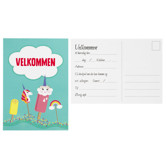 Unicorn inbjudan (DK)