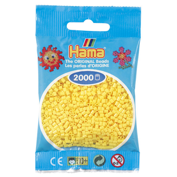 Pack of 2000 Hama MINI Beads Neon Green 501-37 