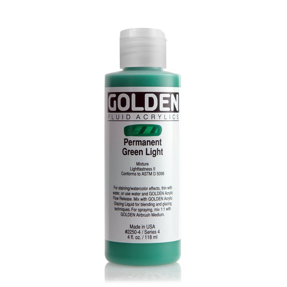 Golden Fluid Acrylics 118 ml 2250 Permanent Green Light