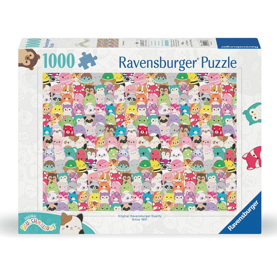 Ravensburger puslespil&#31; – Squishmallows Collage. 1000 brikker, 70x50 cm.