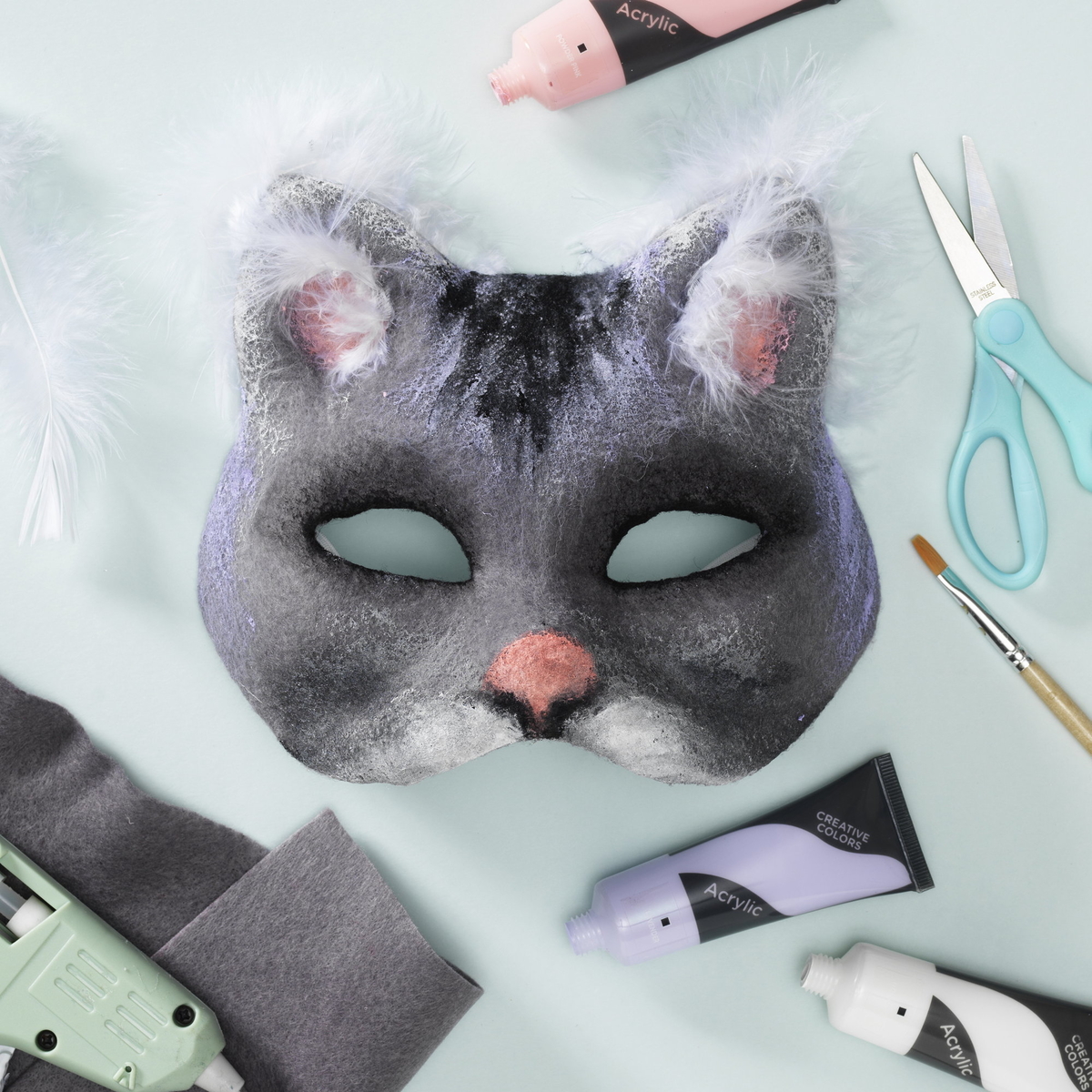 Dekorera en kattmask