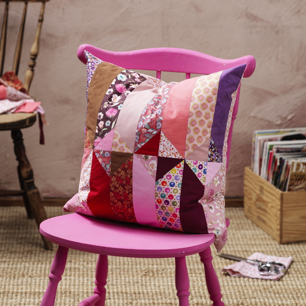 Sy en patchwork-kudde