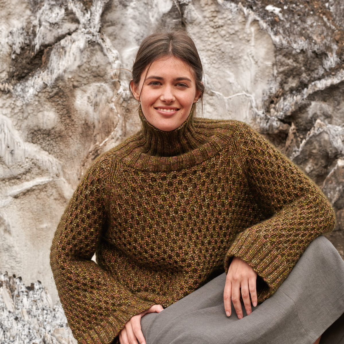 Strik en lækker trøje i bikubemønster