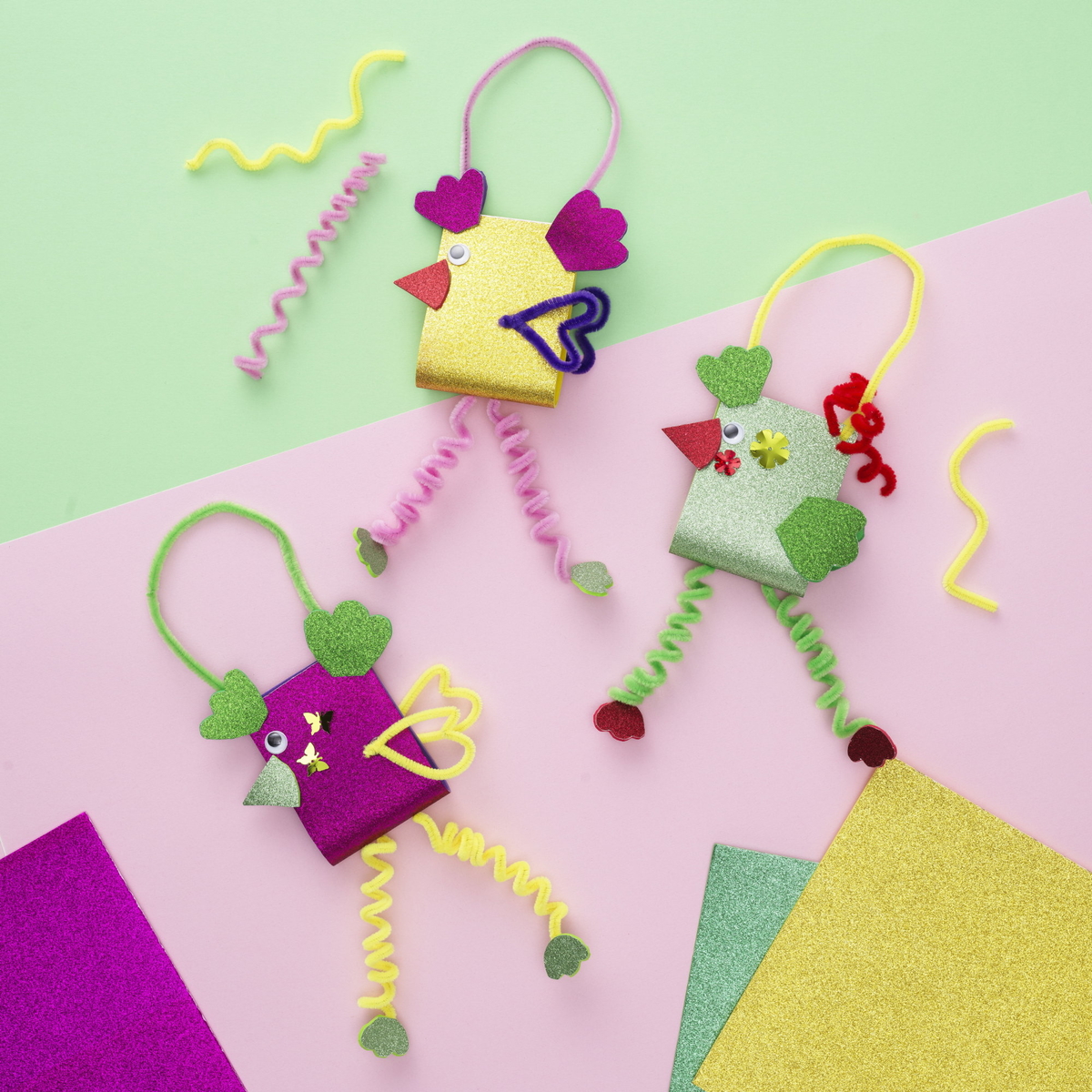 Pyssla en lustig påskkyckling