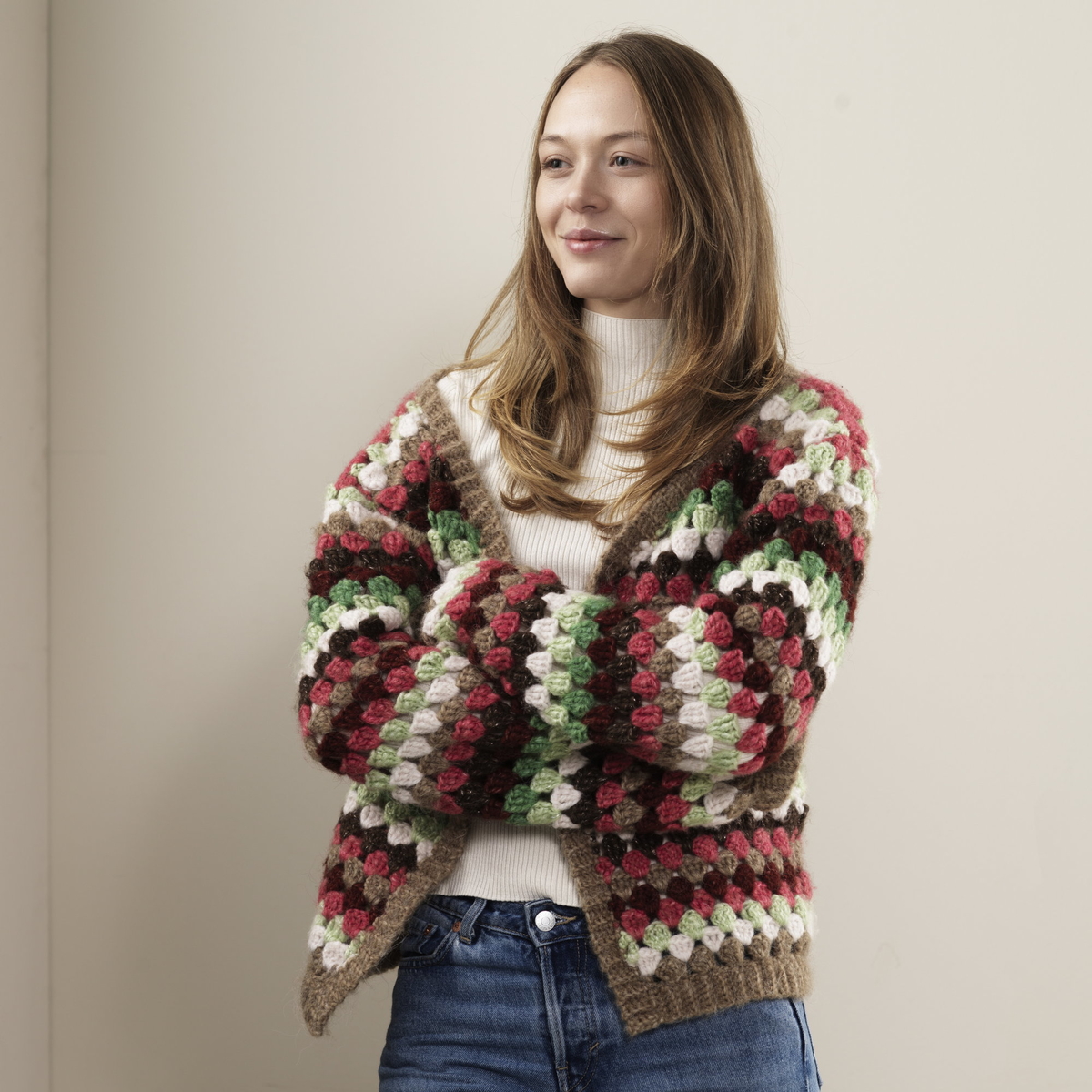 Virka mönstrade koftan Ingrid