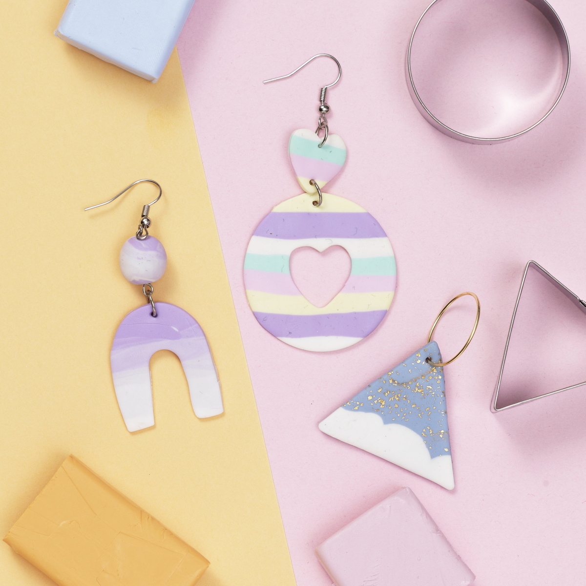 Gör örhängen i Fimo-lera