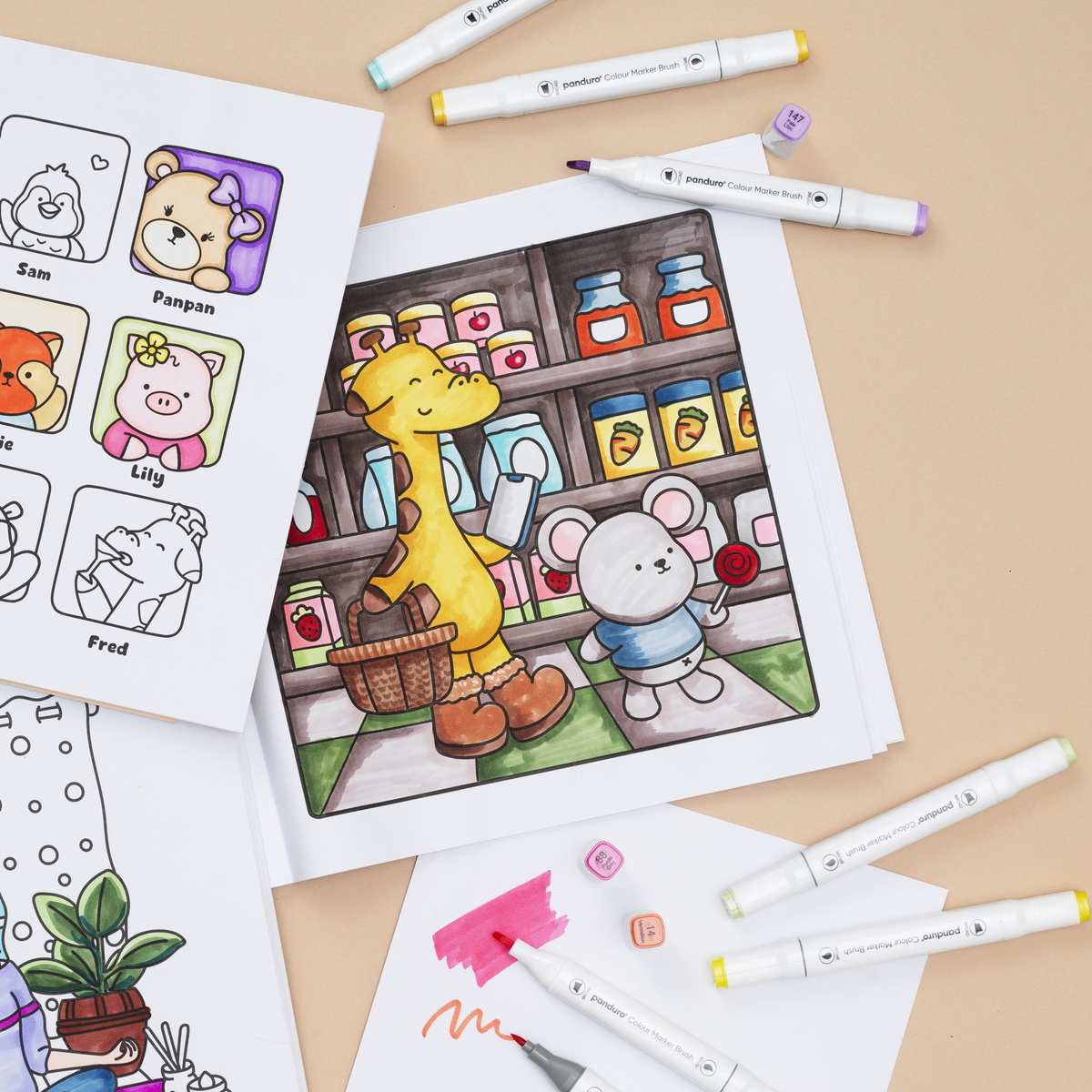 Färglägg med alkoholbaserade markers