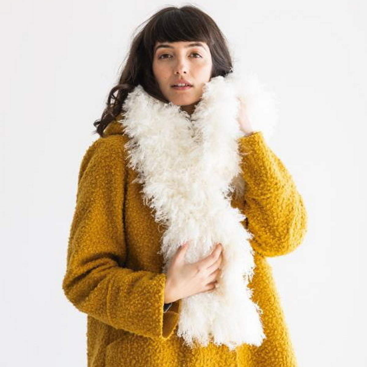 Sticka en fluffig halsduk