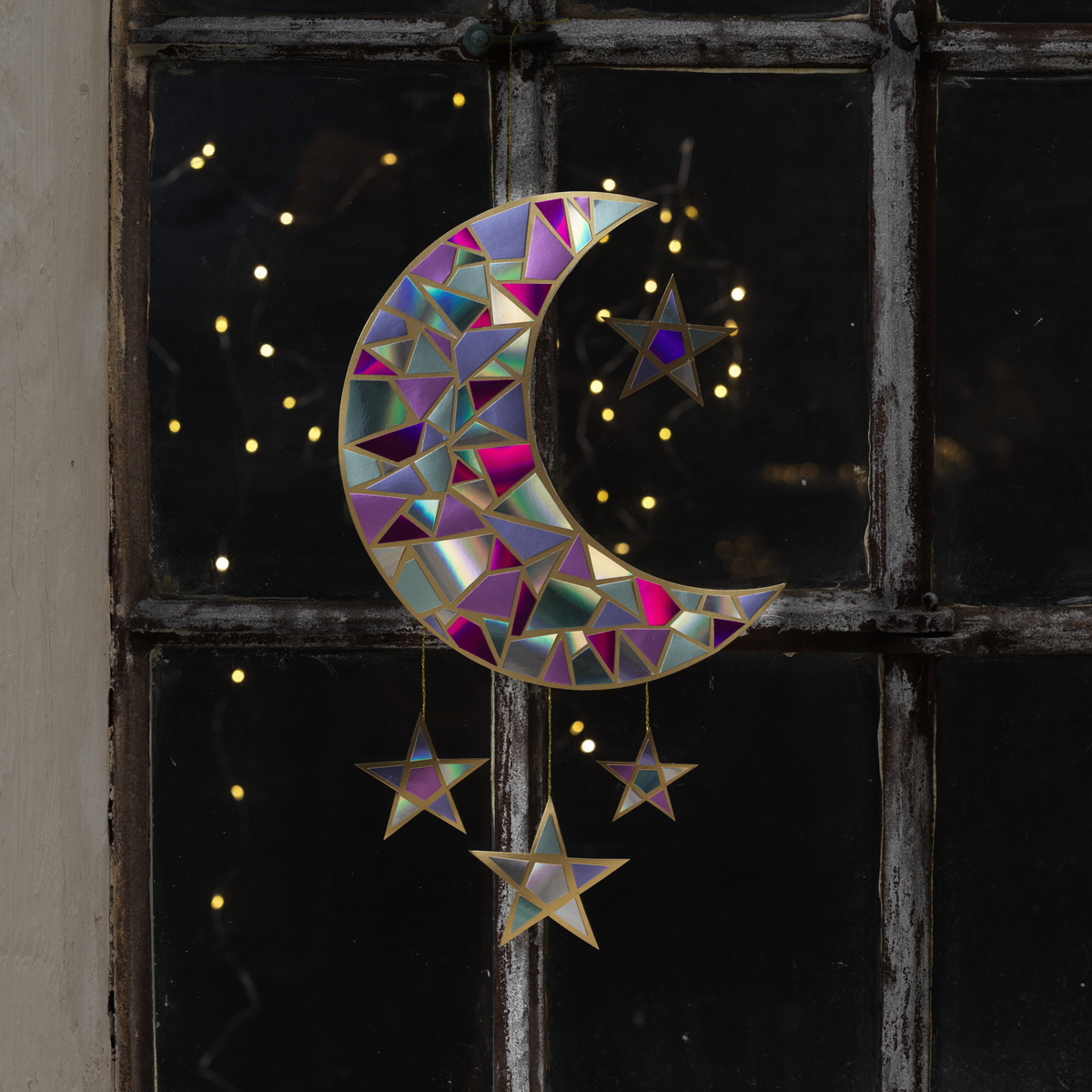 Lag en mosaikkmåne med stjerner