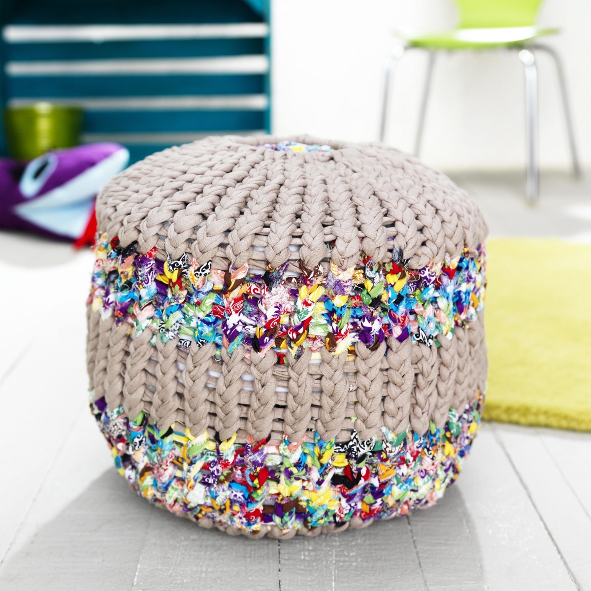 Knit a footstool!