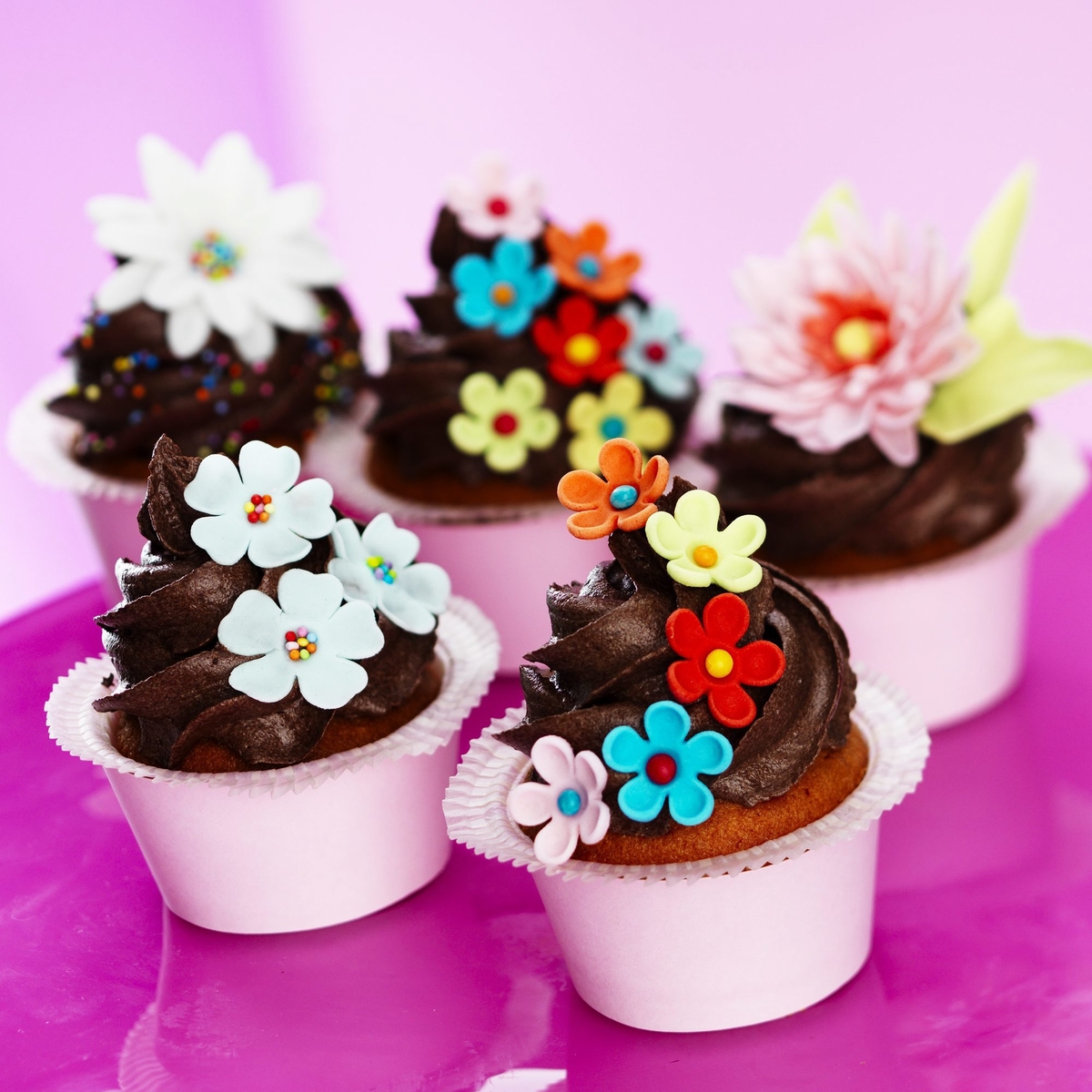 Blomstrande cupcakes
