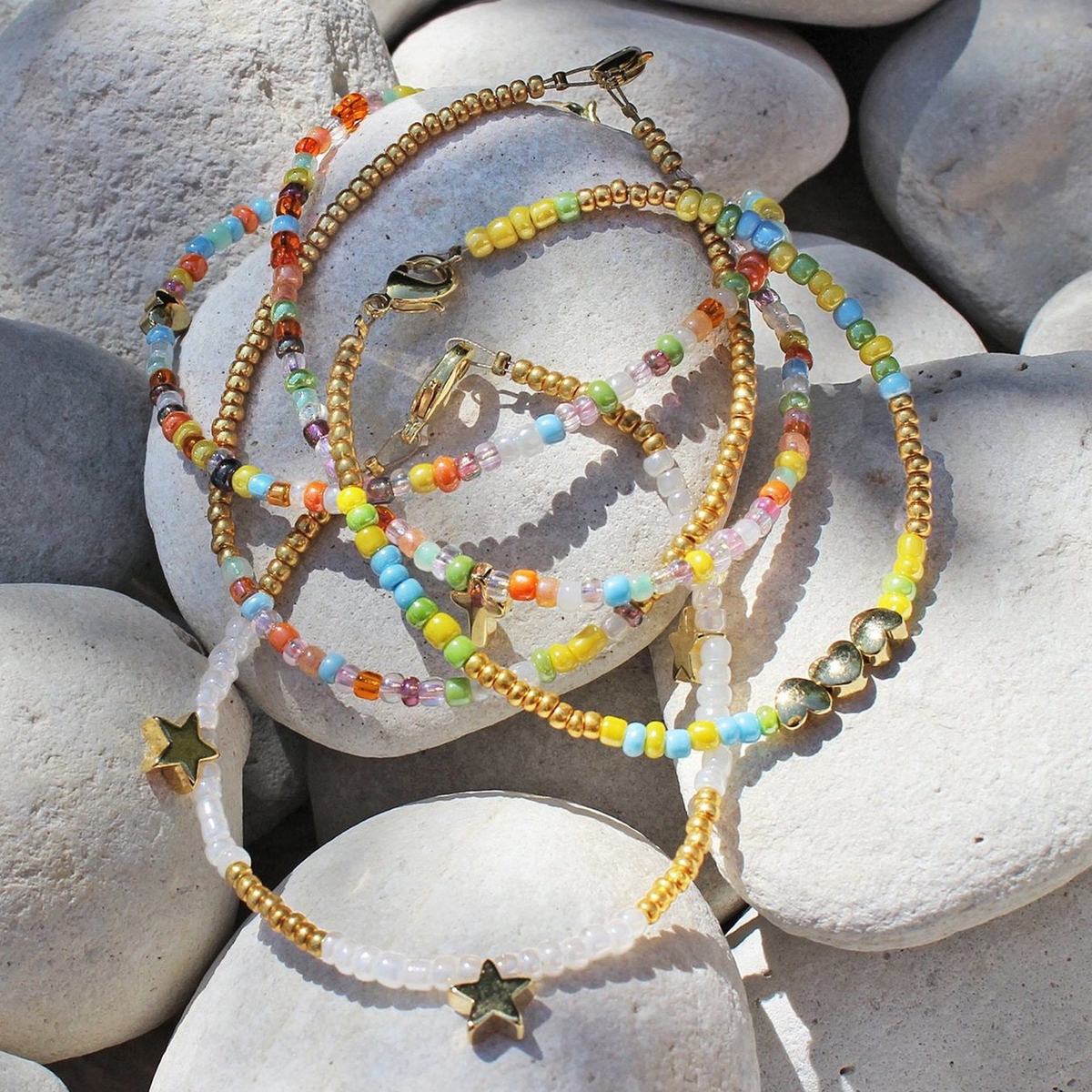 Rocaille - bracelets in summer colours