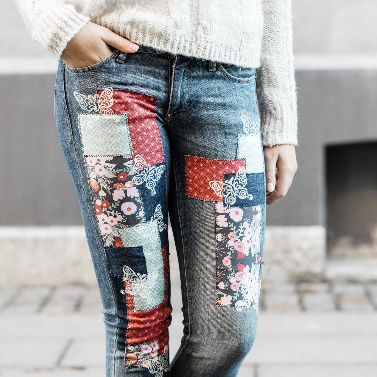 Pynt dine jeans med patchwork