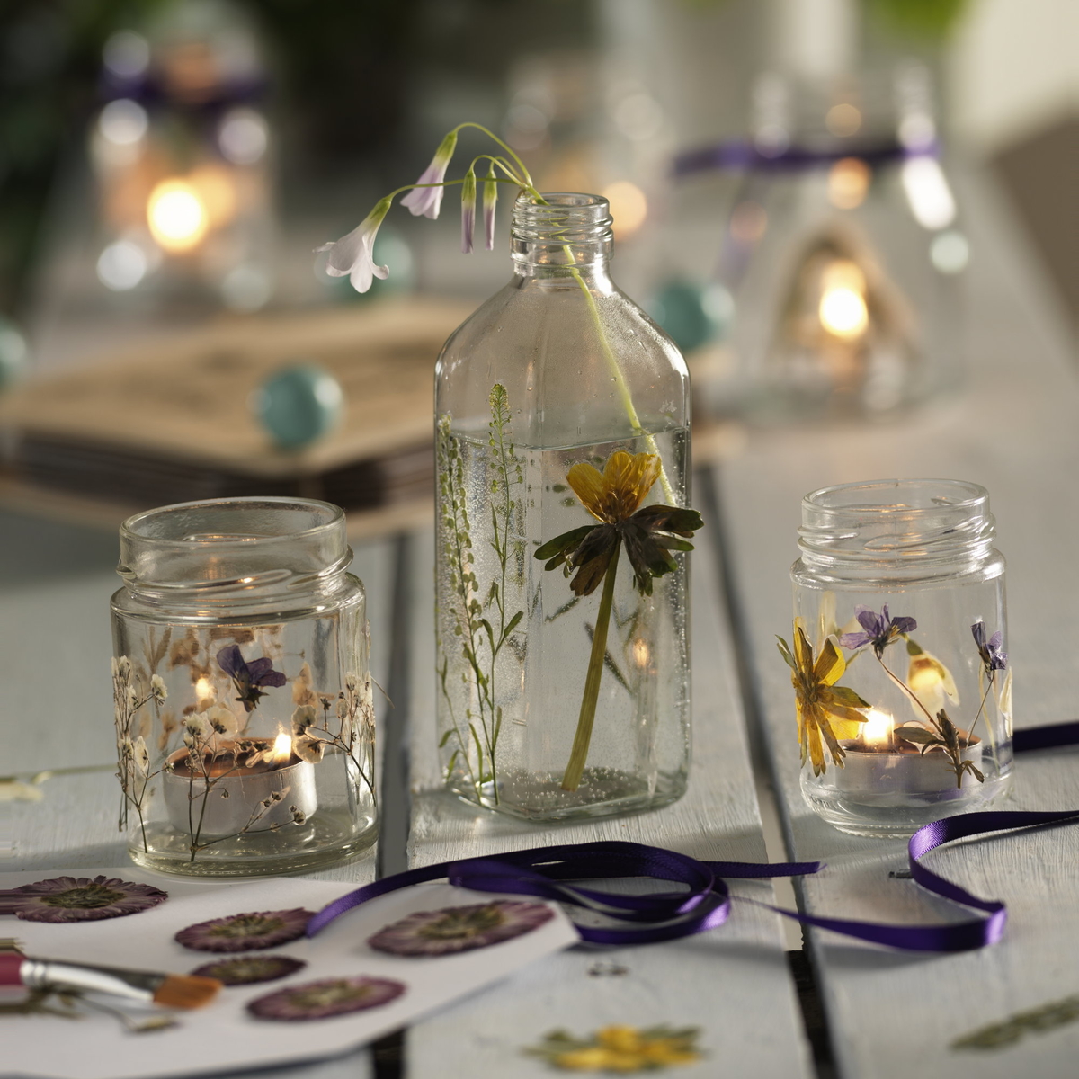 Decorate with dried flowers