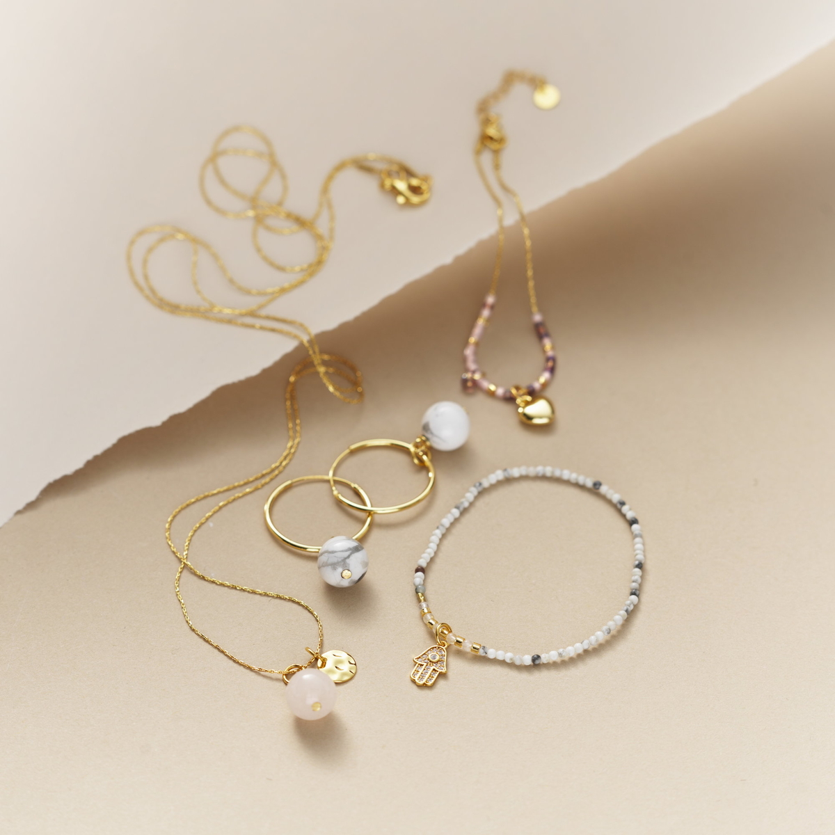 Make beautiful jewellery with golden flair