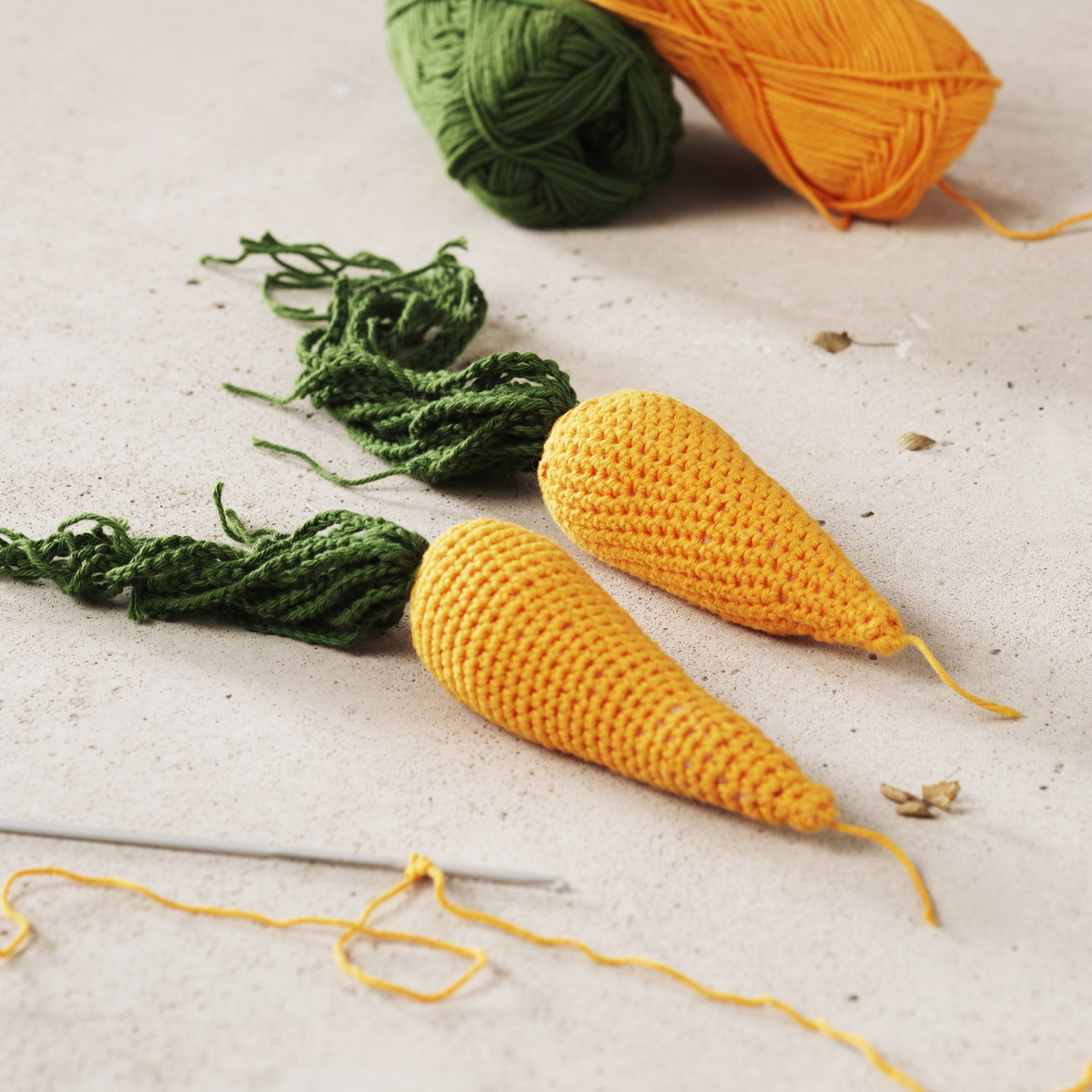 Crochet carrots