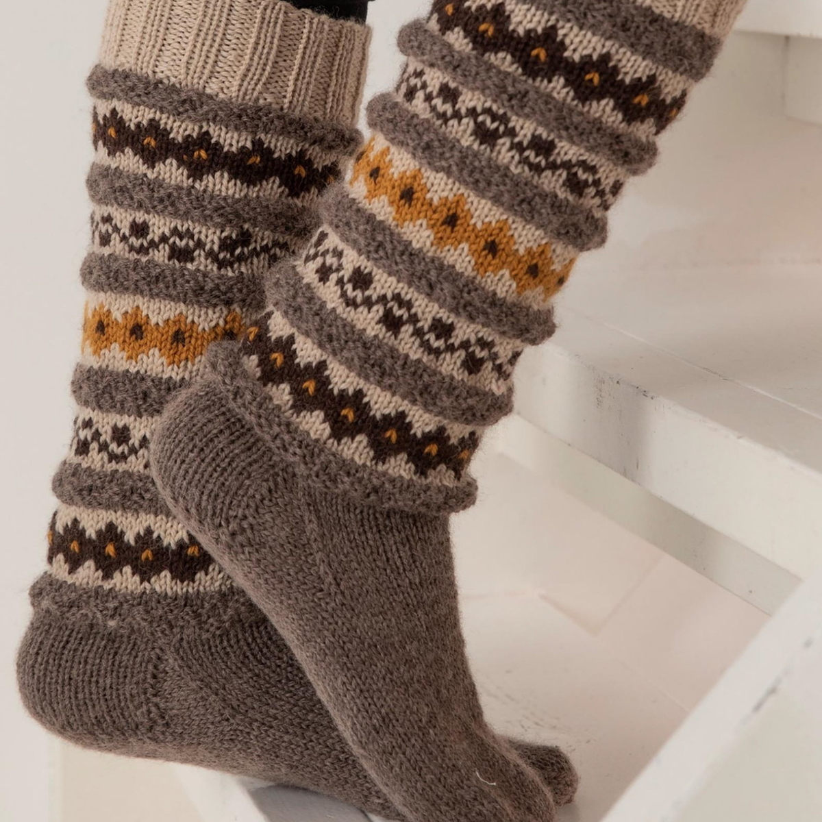 Strikk mønstrede sokker