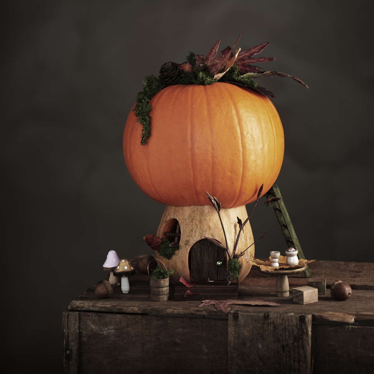 Gör en fantasifull pumpastuga