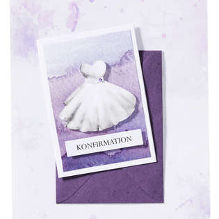 Confirmation card with decor