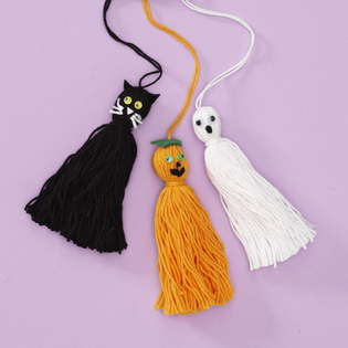Gör halloweenfigurer av garn