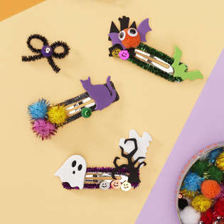 Pyssla söta hårspännen till halloween
